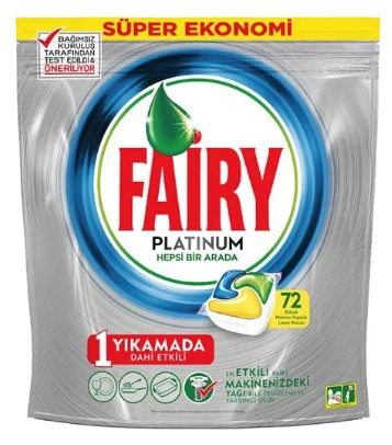 FAİRY PLATİNUM BULAŞIK TABLETİ 72'Lİ