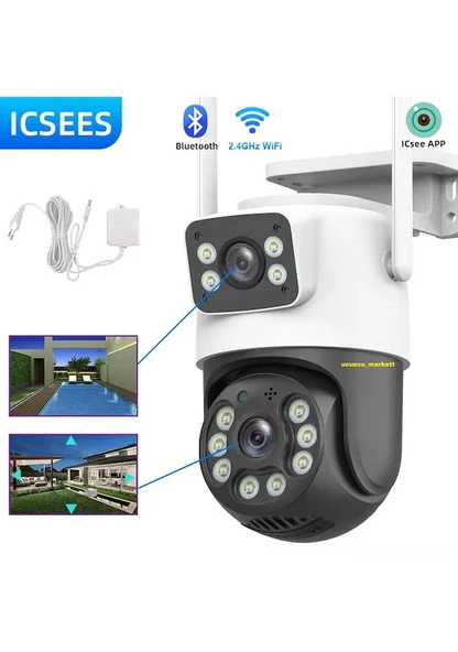 Speed Wifi Çift Kamera(2mp+2mp) 32GB Hafıza Kart Ile Birlikte(Kayıt Etme-Uzaktan Izleme-Gece Görüş)