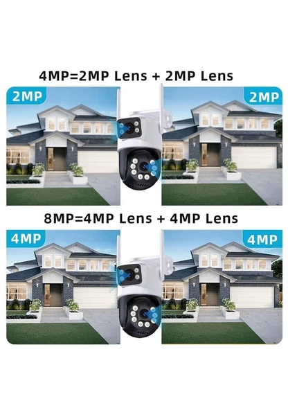 Speed Wifi Çift Kamera(2mp+2mp) 32GB Hafıza Kart Ile Birlikte(Kayıt Etme-Uzaktan Izleme-Gece Görüş) - 2