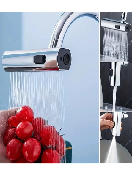 BUFFER 3 Farklı Modlu Musluk Başlığı Adaptörü Şelale Musluk - 3