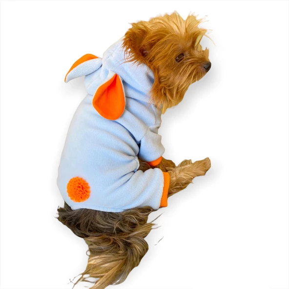Bon Bunny Blue Kulaklı Köpek Tulumu Kıyafeti - 7