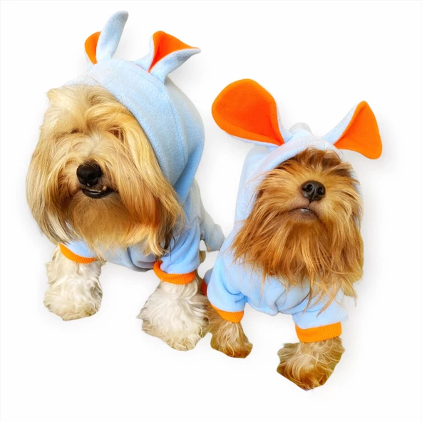 Bon Bunny Blue Kulaklı Köpek Tulumu Kıyafeti - 5