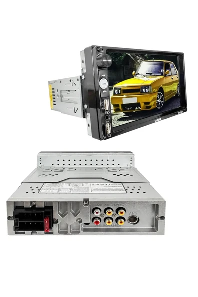 7 İNÇ DOKUNMATİK DOUBLE TEYP + 8 LED GECE GÖRÜŞ GERİ VİTES KAMERA İKİSİ BİR ARADA - 2