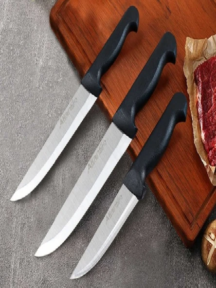 ATLANTİK Atlantik Çok Amaçlı Kurban Bıçak Seti 3 lü - 5 Yıl Garantili - 3