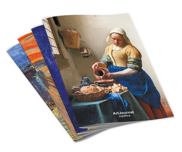 Art Journal 4'lü Defter Seti - A5 | Çizgili | 96 Sayfa |Tel Dikiş