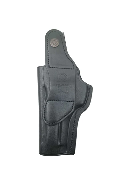 Beretta F92 Uyumlu Siyah İç ve Dış Maşalı Deri Silah Kılıfı