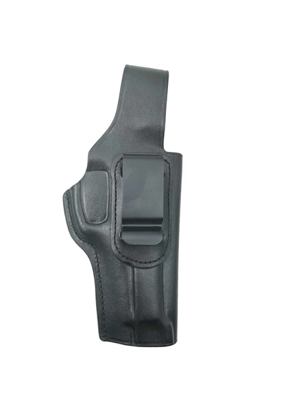 Beretta F92 Uyumlu Siyah İç ve Dış Maşalı Deri Silah Kılıfı - 2
