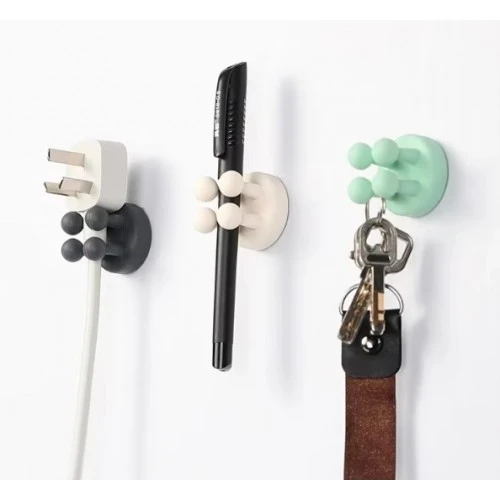 Periboia Yapışkanlı Esnek Silikon Çok Amaçlı Tutacak Klips (C1045) - 5