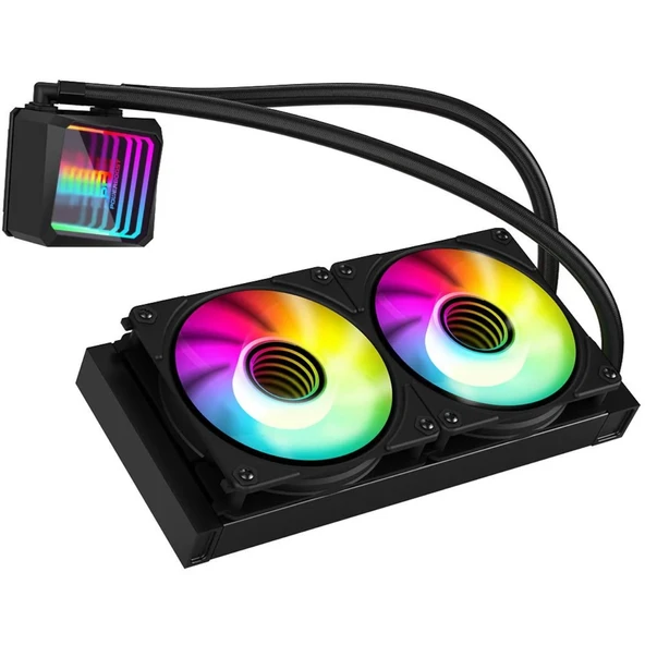 PowerBoost Alpha 240B ARGB Fanli 240mm LGA1700/AM4/AM5 Uyumlu Sivi Sogutma