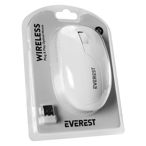 EVEREST SMW-973, Beyaz, USB Nano 2,4G Kablosuz, 1200dpi, Optik, 4 Tuslu, Mouse - 5