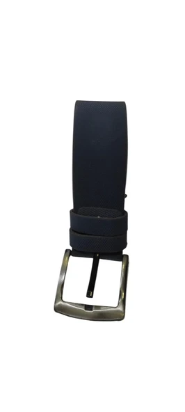 Erkek Suni Deri 4 cm Kot Ve Kanvas Pantolon Lacivert Kemer