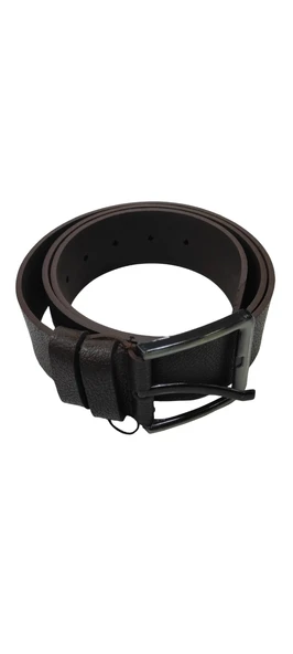 Erkek Hakiki Deri 4 cm Kot Ve Kanvas Pantolon Kahverengi Kemer - Resim 4