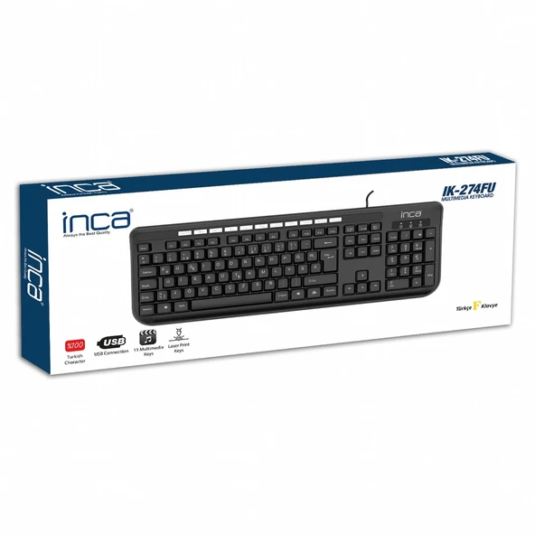 INCA IK-274FU F Türkçe USB Multimedya Soft Touch Siyah Klavye - 4