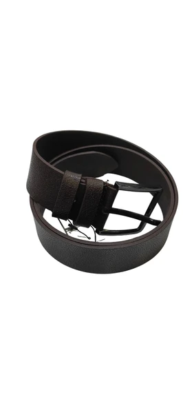 Erkek Hakiki Deri 4 cm Kot Ve Kanvas Pantolon Kahverengi Kemer - Resim 3