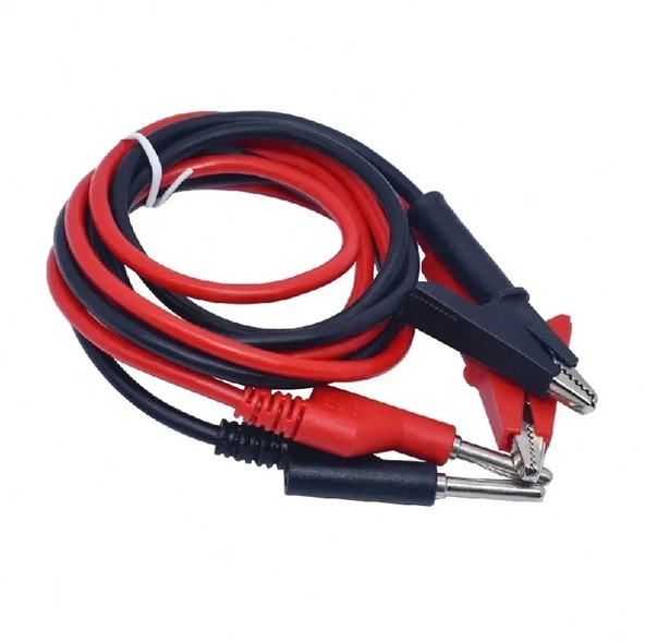 1000V 12A Krokodil Banana Kablo Çifti 1 Metre Yüksek Akım Probu Multimetre Güç Kaynağı Test - Resim 3