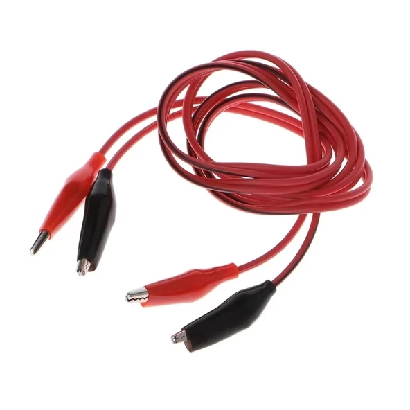 Bağlantı Kablosu (Krokodil+Krokodil) 100cm, Çift/Paket - Resim 2