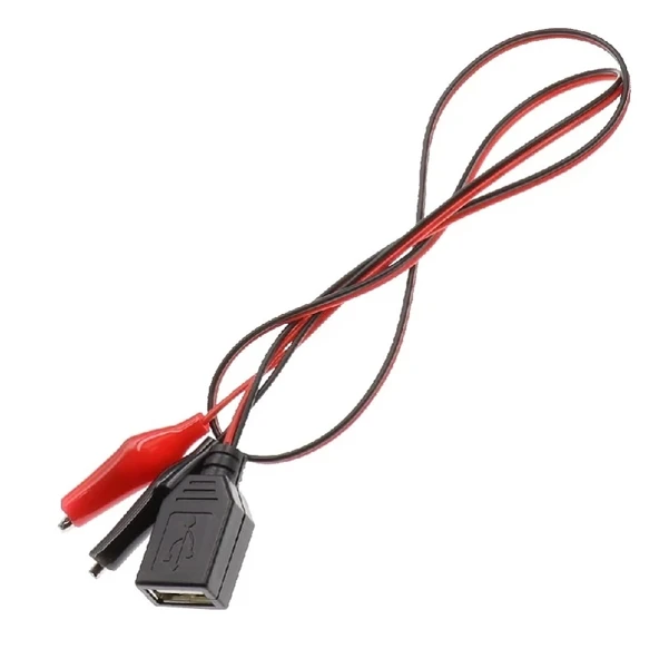 Usb Dişi Krokodil Çevirici Kablo - 5V Kaynak Test Kablosu 60Cm Max 2A - Resim 4