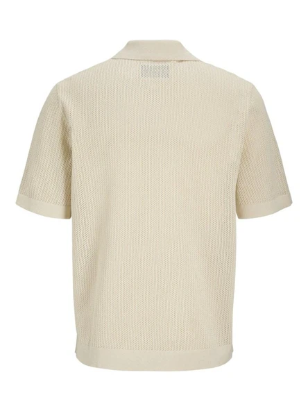 Jack Jones Bluolıver Knıt Splıt Neck Erkek Tiriko Polo Yaka Tişört 12275521 - 2