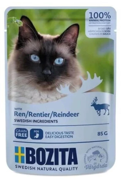 Pouch Ren Geyiği Etli Tahılsız Yetişkin Konserve Kedi Maması 85 gr - 3611