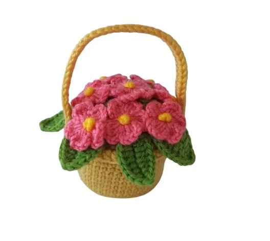 Çiçek Sepeti Amigurumi Organik Oyuncak