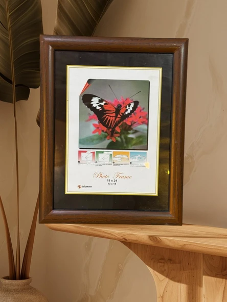 Ahşap görünümlü 2 li pvc fotoğraf çerçevesi 18X24 cm.