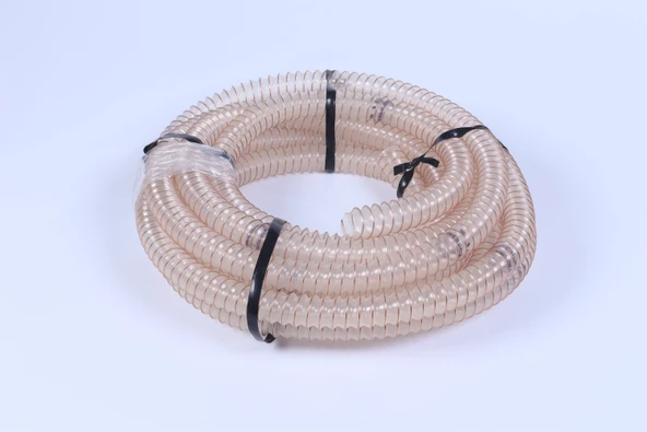 Poliüretan Bakır Telli Şeffaf Hortum (İç çap 40 mm)  (1 mt ) Pu 070 Toz Talaş Emiş
