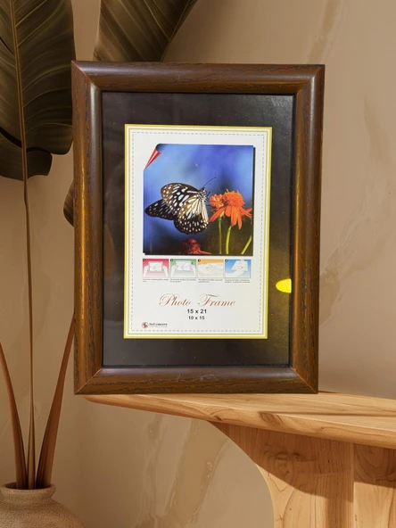 Ahşap görünümlü 2 li pvc fotoğraf çerçevesi 15X21 cm.