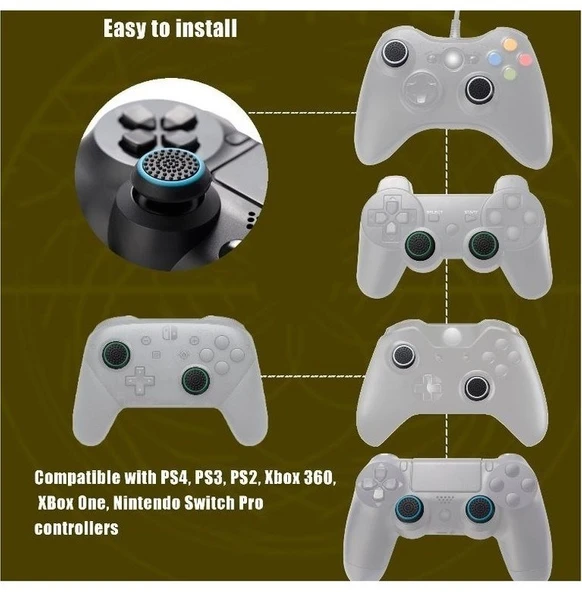 Desenli Ps4 Ps5 Xbox Analog Koruyucu 8li Paket - Resim 2