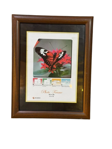 Ahşap görünümlü 2 li pvc fotoğraf çerçevesi 18X24 cm. - 3