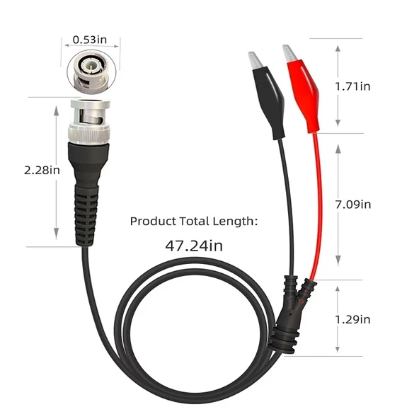 Bnc Krokodil Kablo Osiloskop ve Sinyal Jeneratörü Probu - Resim 7