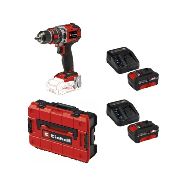 Einhell Tp-Cd 18/50 Li-I Bl Solo Akülü Vidalama + 2 x 4 Ah Starter Kit Akü (Çanta Dahil)