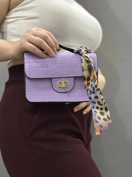 Jisse lila cilt çanta - Resim 3