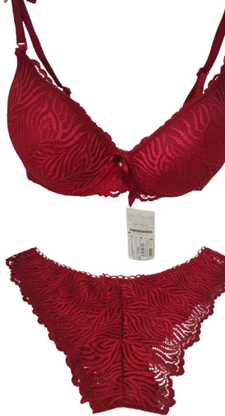 Desteksiz Dantelli Sütyen Takımı - Resim 3