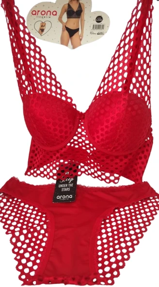 Arona Hafif Destekli File Sütyen Takımı - Resim 3