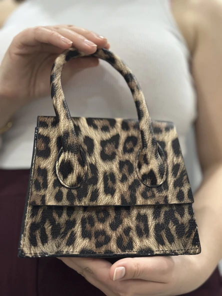 luxe leopar cilt çanta - 5