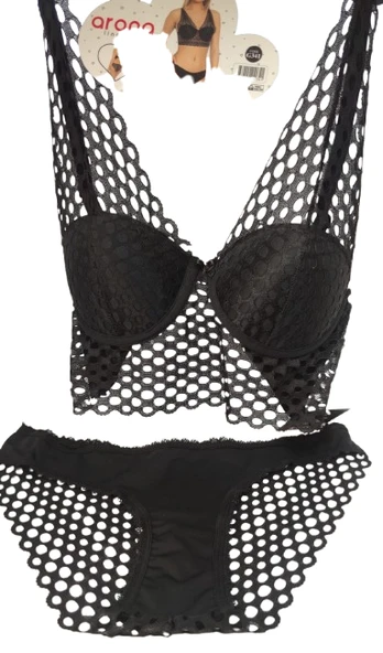 Arona Hafif Destekli File Sütyen Takımı - Resim 4