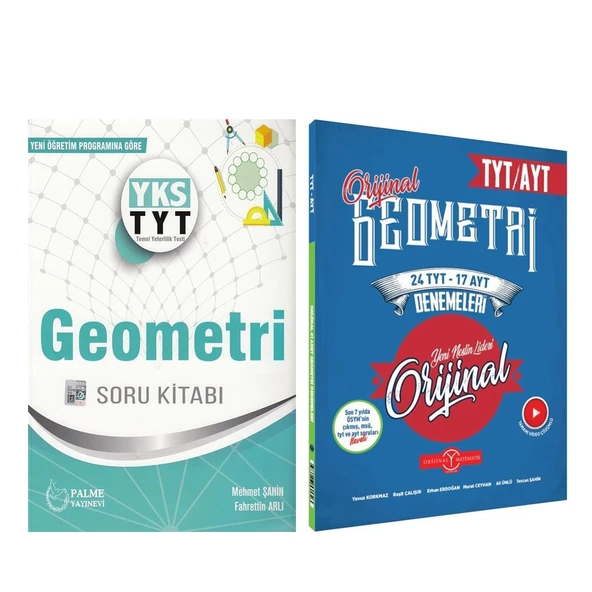 Palme Yayınları TYT Geometri Soru Bankası ve Orijinal Deneme Seti 2 Kitap