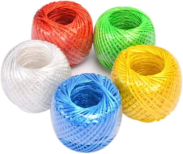 Çok Amaçlı Plastik Kopmaz Uçurtma İpi Çamaşır İpi 5 Adet Renkli 250 Metre Naylon İp Çırpı İpi Çizim İnşaat Duvar İpi - 1