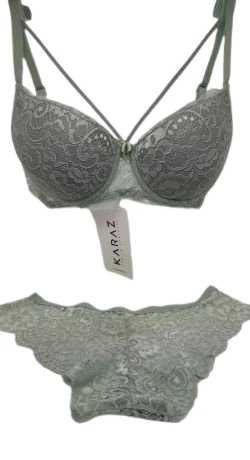 Karaz Dantelli Destekli Ipli Sütyen Takımı - Resim 2