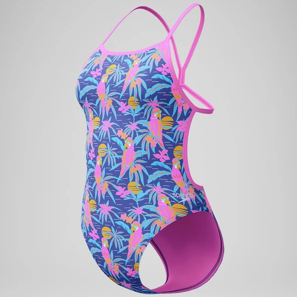 Speedo Allover Kadın Mayo - (Mavi)