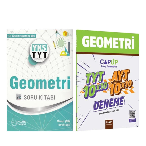 Palme Yayınları TYT Geometri Soru Bankası ve Çap Deneme Seti 2 Kitap