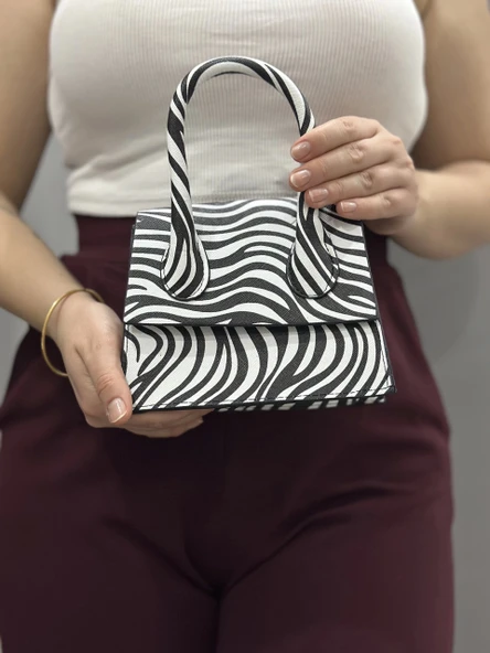 luxe siyahbeyaz cilt çanta - 4