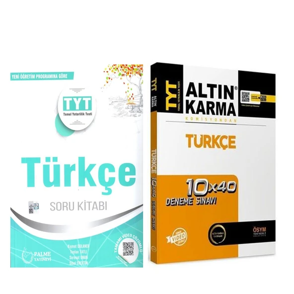 Palme TYT Türkçe Soru Bankası ve Altın Karma Deneme Seti 2 Kitap