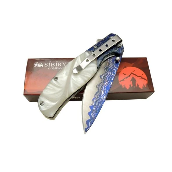 Sibirya Atlas Blue Çakı Sedef - 2