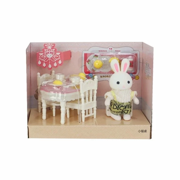 Bay Dreamy Mini Tavşan Aksesuarlı Yemek Masası Seti - 2