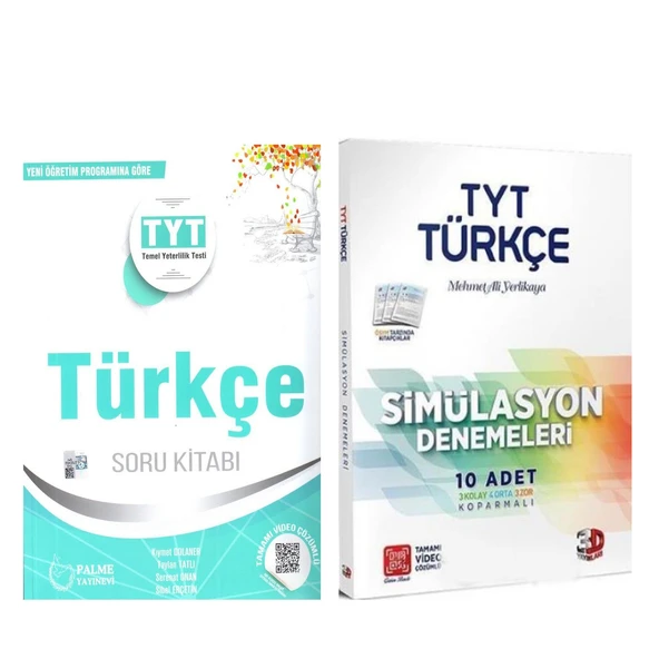 Palme TYT Türkçe Soru Bankası ve 3D Deneme Seti 2 Kitap