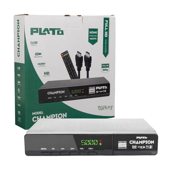 MAGBOX Plato Champion Metal Kasalı Full HD Uydu Alıcısı