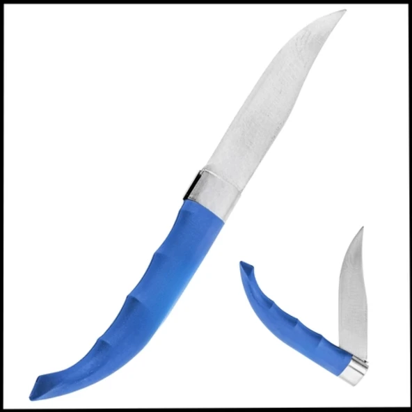 Uyguna-Yakala El Yapımı -Mavi Katlanır Cep Çakısı -CAK.570 ürün görseli