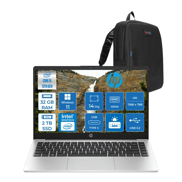 Hp 240 G10 Intel Core I5 1340P 32GB 2tb SSD 14" WIN11PRO Taşınabilir Bilgisayar G108A555EAW14+ZETTAÇANTA