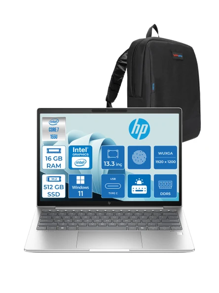 Hp Elitebook 630 G11 Wolfpro Intel ULTRA7-155U 16GB Ddr5 512GB SSD 13,3 Wuxga WINDOWS11PRO Dizüstü Bilgisayar 99C0F2EAW01+ZETTAÇANTA